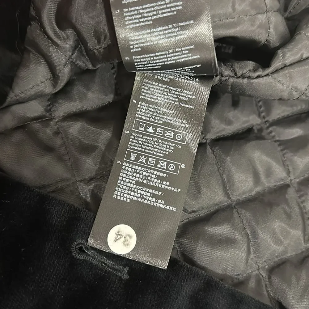 Maje Benny Velvet Button-Front Slim Fit Plush Jacket In Black Size S